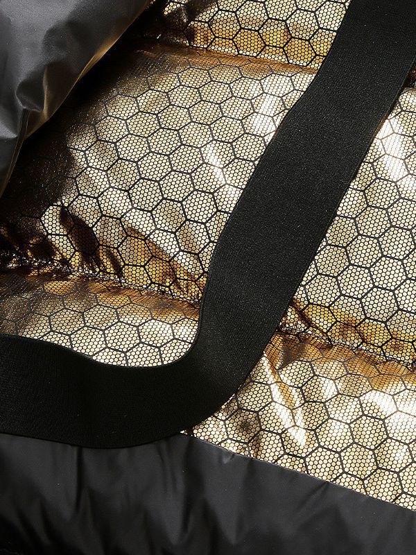 Męski ocieplany termiczny pikowany kurtka z kaptur i heat-reflective podszewka