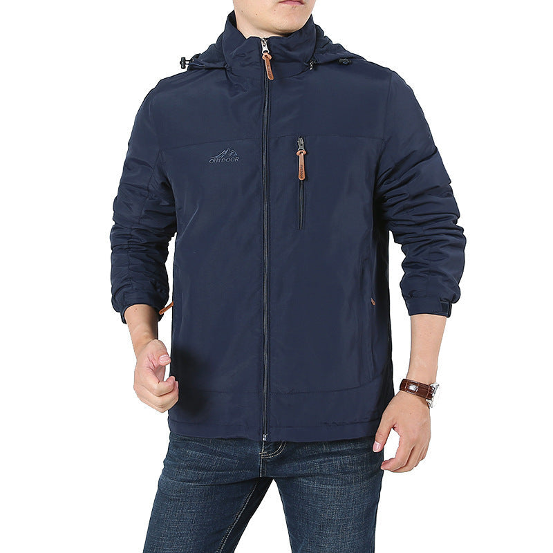 Męski Oddychający Minimalist Softshell Kurtka field z Stand-up Kołnierz i Chest Zamek