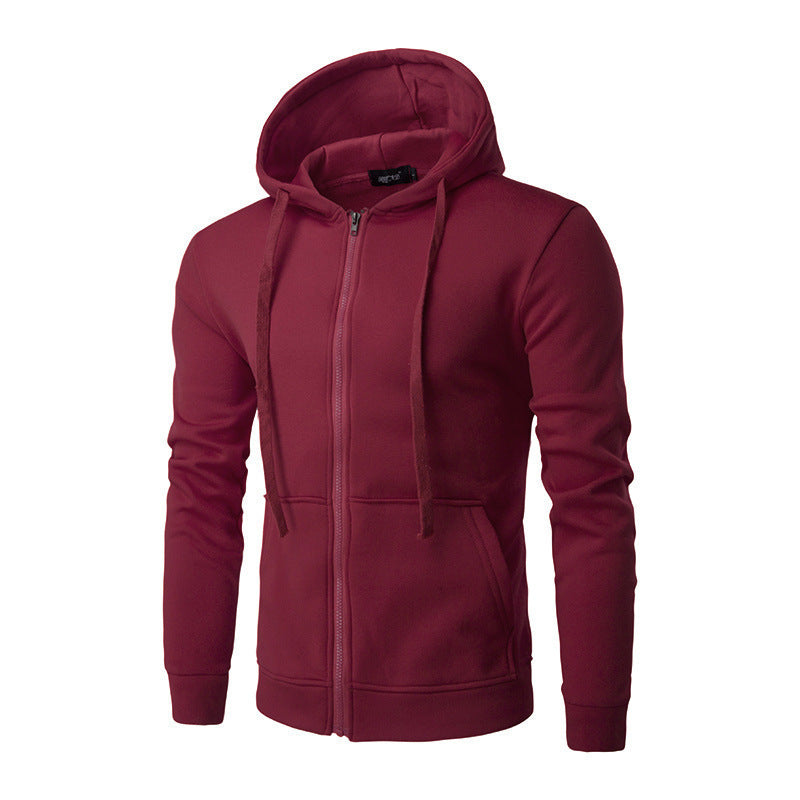 Męska Nano Slim-Krój Bluza z kapturem Sweat Kurtka z central zamek, dwuwarstwowa kaptur i praktyczne kieszenie boczne