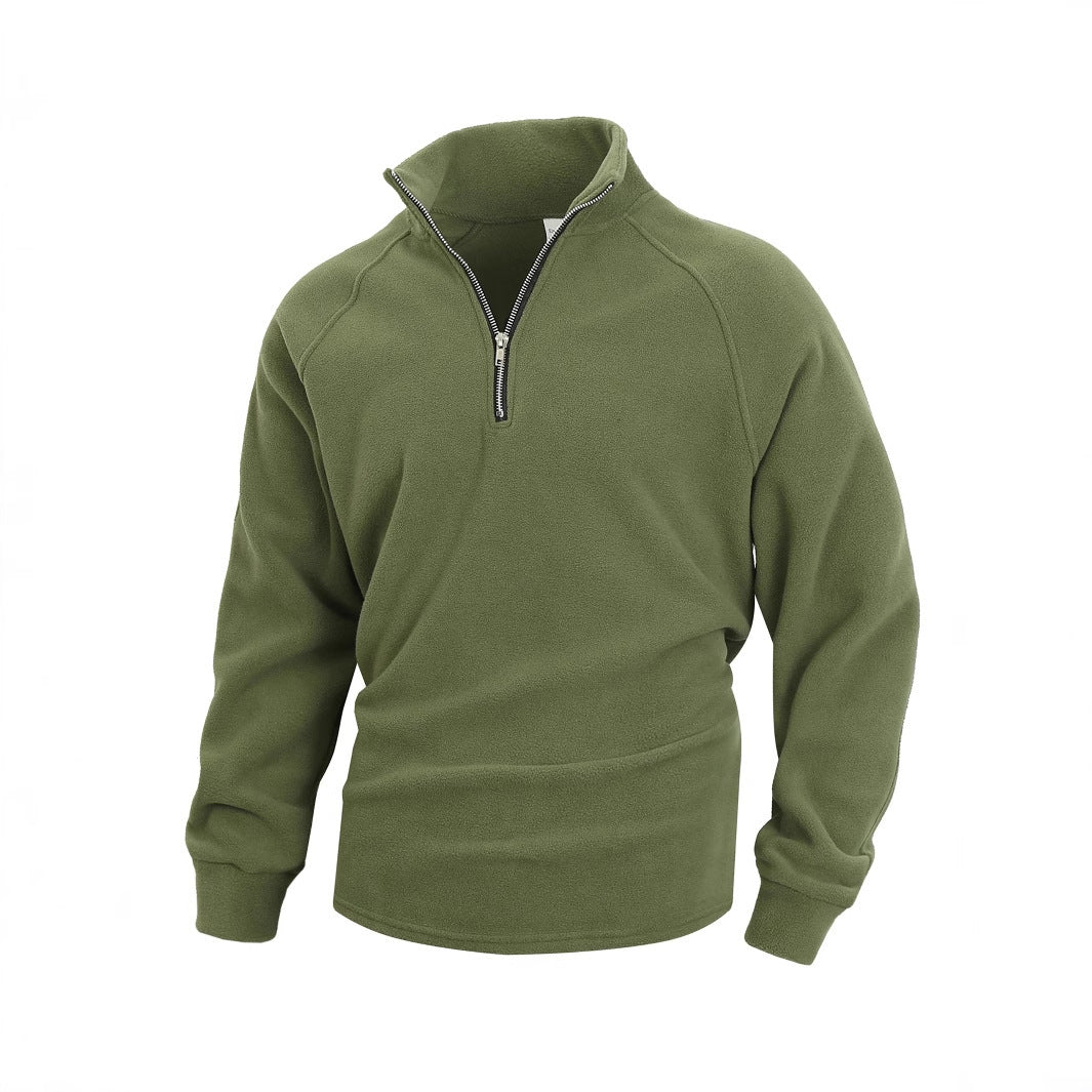 Męska polar pulower z half zamek