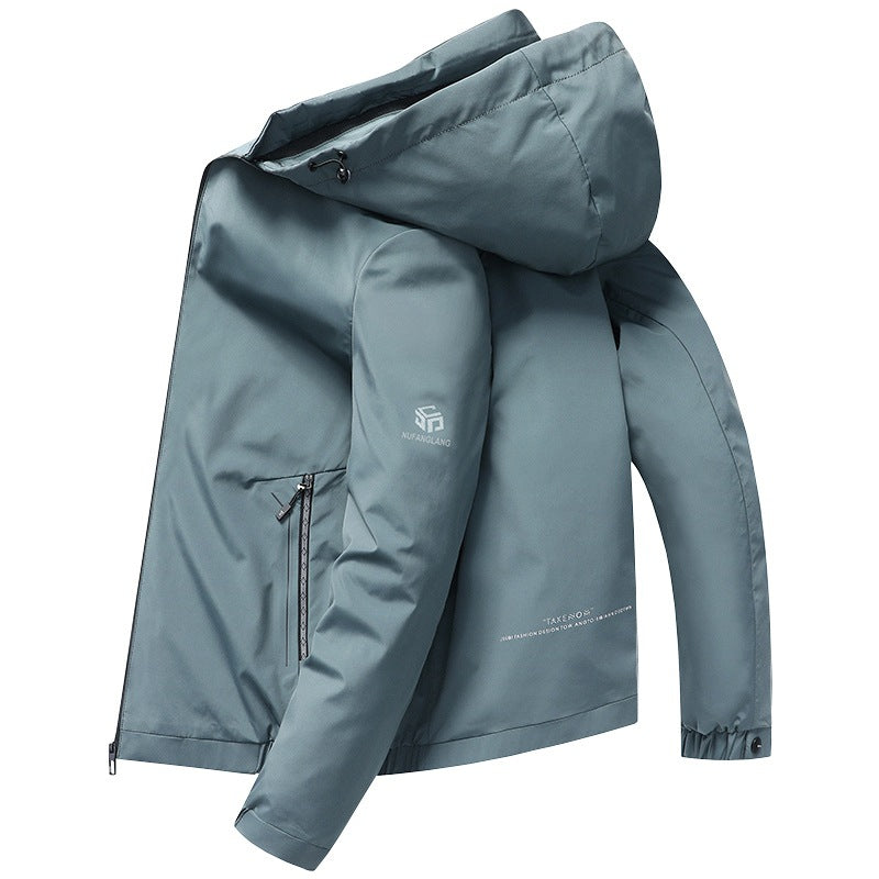 Męska Lekka kurtka z kapturem w miejski podróż Styl z three-quarter Rękawy