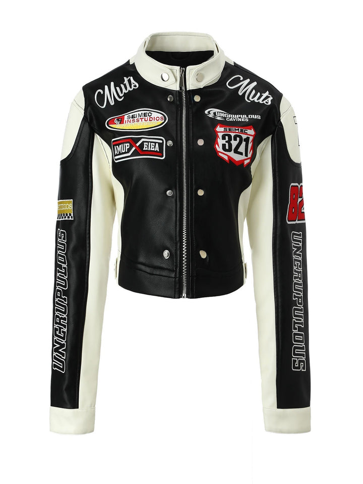 Damska Racer Biker kurtka in Retro Motorsport Look Lumaza