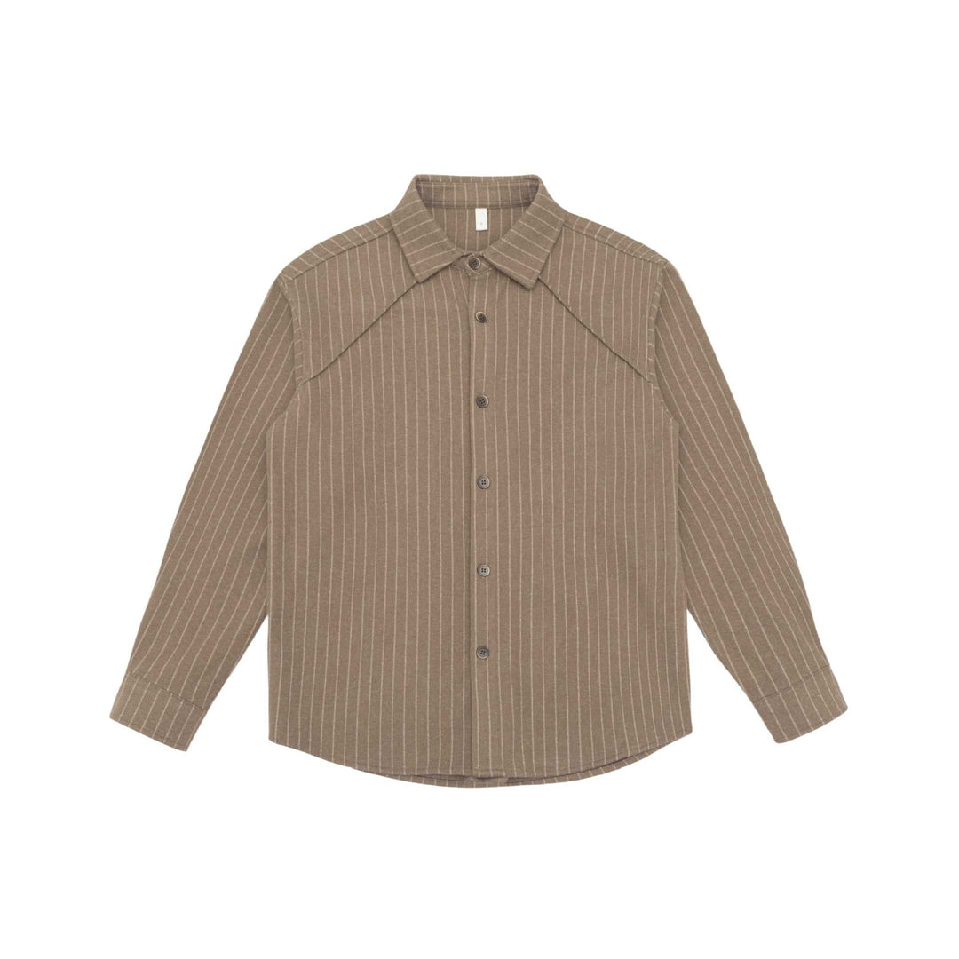 Damskie Oversize Kurtka koszulowa z Wyrazisty Karczek na ramionach i Pinstripes