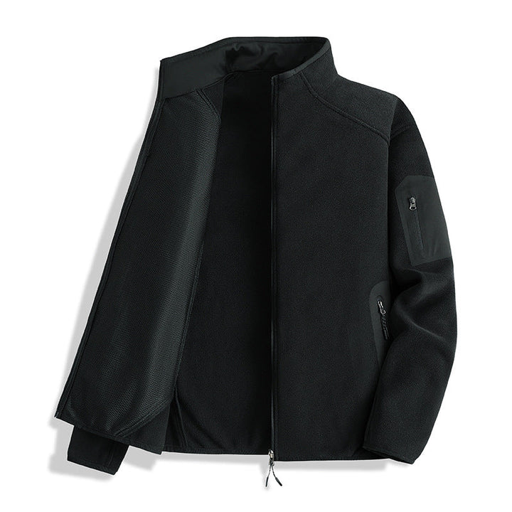 Męski kurtka polarowa z kołnierz ze stójką i softshell inserts