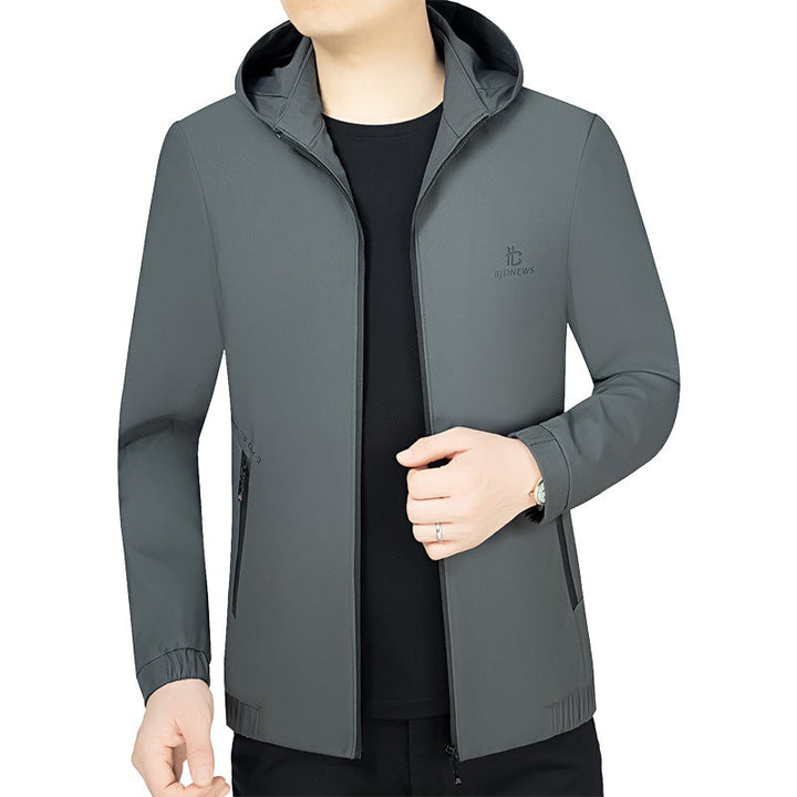 Męska Z kapturem Kurtka softshell z wiatr i woda odpychający membrane i zippered Kieszenie