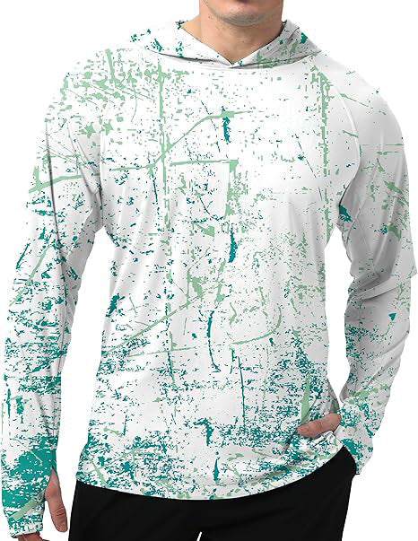 Męska sportowa bluza z kapturem z abstract print