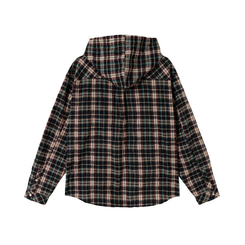 Unisex Oversize Kratka Flannel Koszula z Kieszenie na piersi