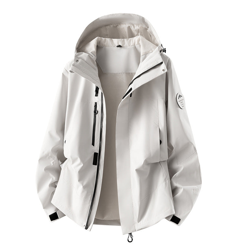 Damska techniczny three-layer softshell deszczem kurtka z taped szwy i multifunctional Kieszenie
