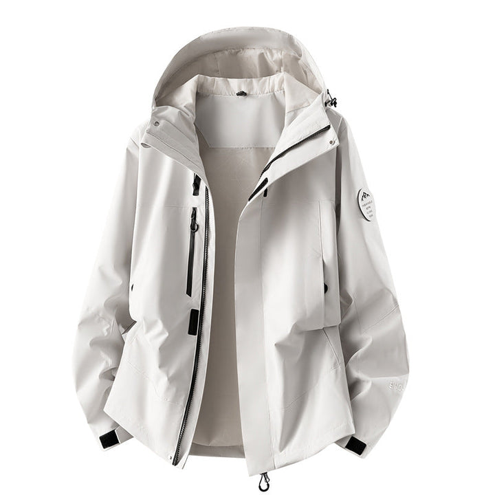 Damska techniczny three-layer softshell deszczem kurtka z taped szwy i multifunctional Kieszenie