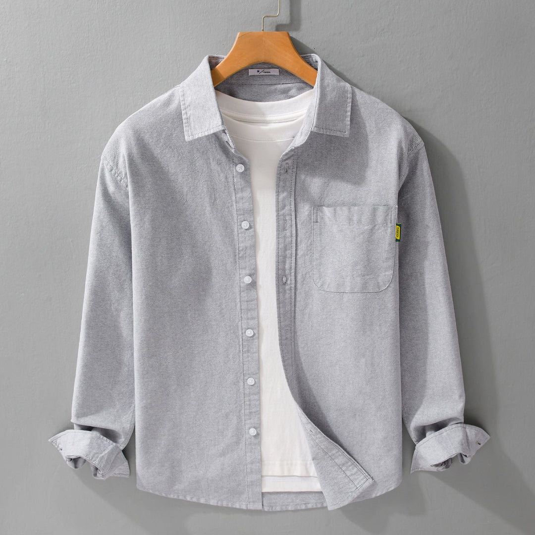 Damska lekka Cotton Overshirt z Kent kołnierzem, naszywane Chest Pocket i Relaxed krój