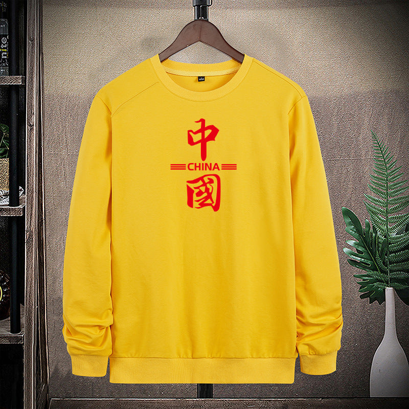 Męska bluza z okrągły dekolt i wyrazisty logo print