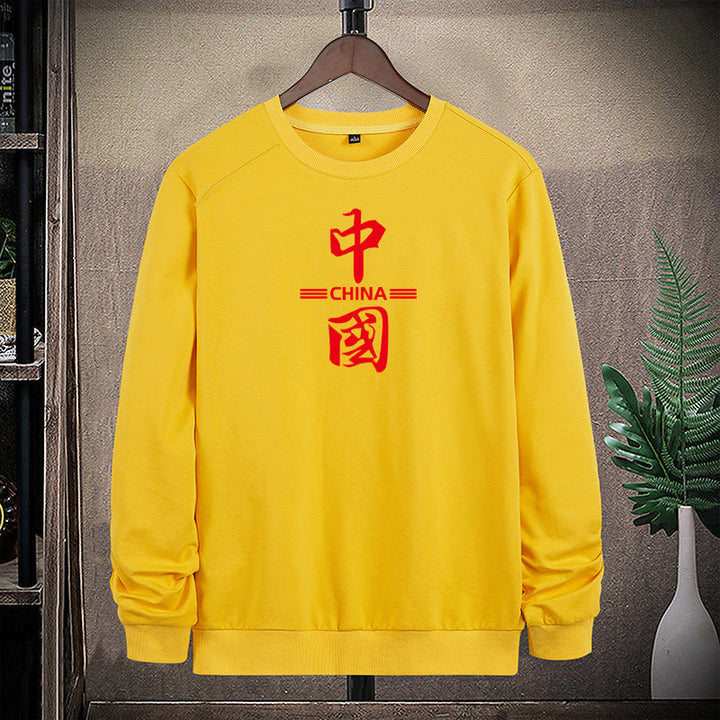 Męska bluza z okrągły dekolt i wyrazisty logo print