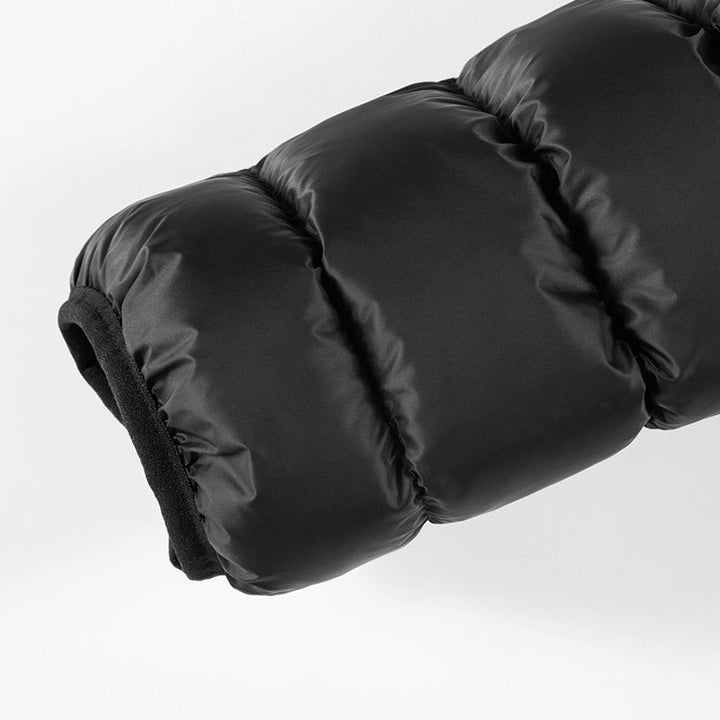 Męska ultralekka pikowana down kurtka z kapturem, wwd-resistant zewnętrzny shell i packwg funkcja
