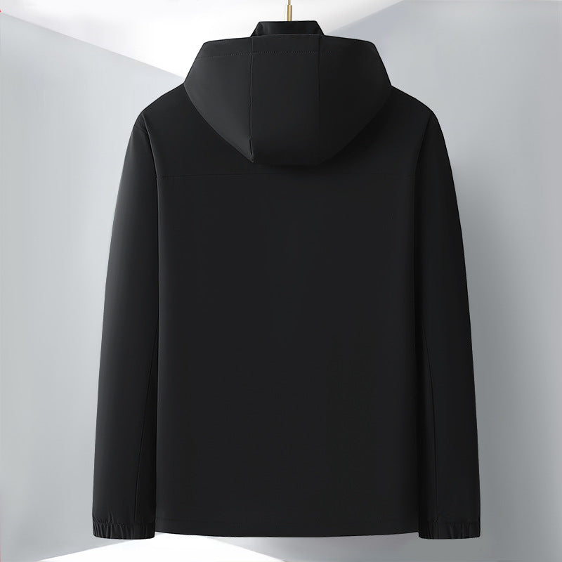 Męska lekka softshell Hybrid kurtka z kapturem, oddychająca Mesh Lwwg i Hidden zamkiem kieszeniami