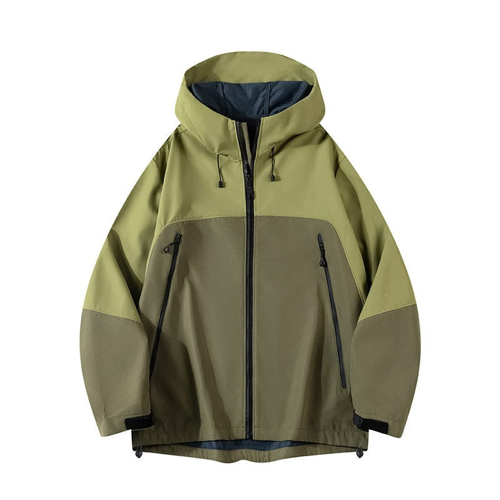 Kurtka softshellowa męska z kapturem, z polarową podszewką - na sezon przejściowy