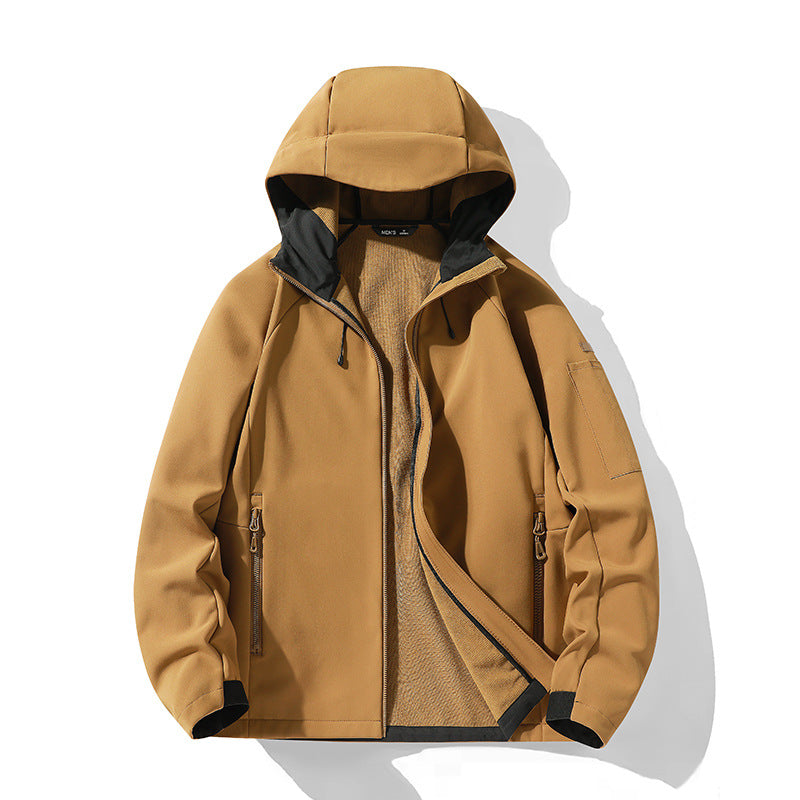 Damska softshellowa kurtka z kapturem i polarowa lining, windproof wodoodporna Lumaza