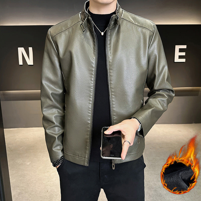 Kurtka ze skóry syntetycznej męska z oddychającą konstrukcją - o lekkiej konstrukcji na co dzień