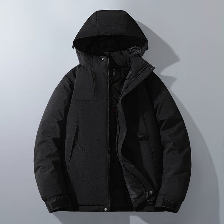 Męska wodoodporny Wwter parka z kapturem, termiczny wsulation i Contrastwg Shoulder Panels