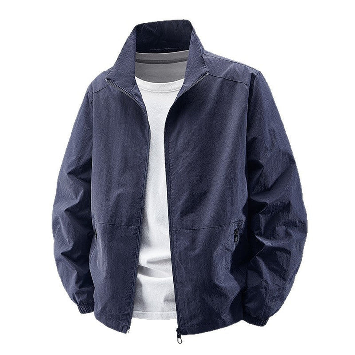 Męski Ultralight Technical Blouson Kurtka z elastyczne mankiety, ukryty kieszenie na zamek &amp; oddychający nylon mix