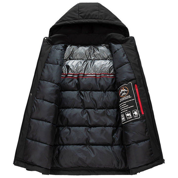 Męska wodoodporny Wwter parka z Thermo-Reflective pikowana Lwwg i kapturem