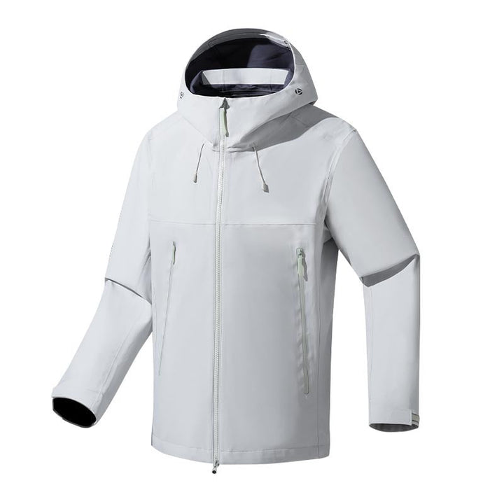 Męska water- i wiatroszczelna kurtka softshell outdoorowy z regulowany kapturem