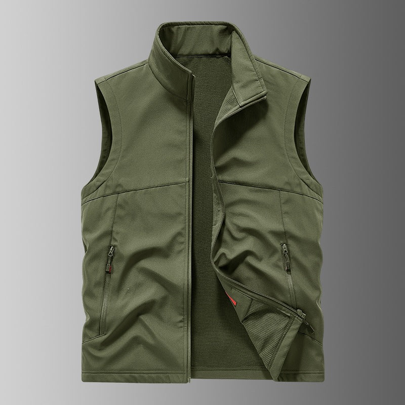 Męski softshell kamizelka z polar podszewka, wiatroszczelny i wodoodporny