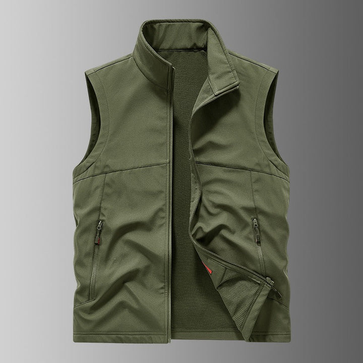 Męski softshell kamizelka z polar podszewka, wiatroszczelny i wodoodporny