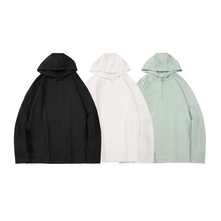 Męska Lekka Krótki zamek Bluza z kapturem w Oversize Luźny krój wykonana z Techniczny Jersey