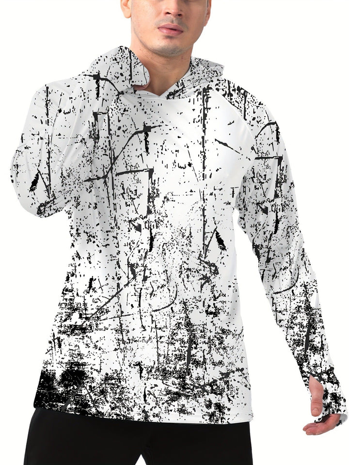 Męska sportowa bluza z kapturem z abstract print