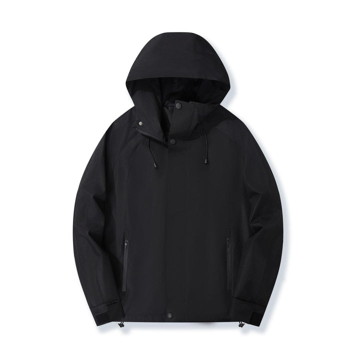 Damska lekka z kapturem Rain kurtka z kontrastowy Stripes i Mesh Lining Lumaza