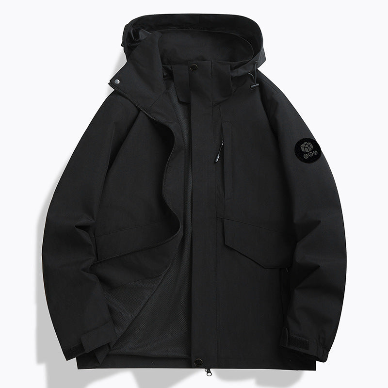 Męska odporny na pogodę softshell kurtka z Mesh Lwwg, regulowany kapturem i Concealable zamkiem listwa