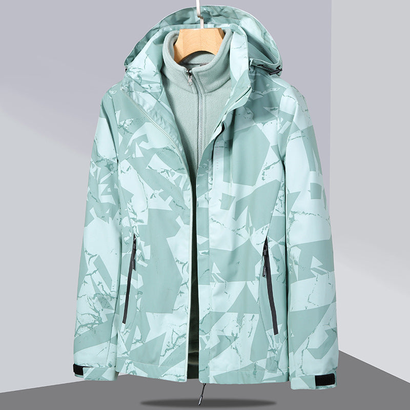 Damska two-layer softshellowa kurtka z removable polarowa inner kurtka i hood Lumaza