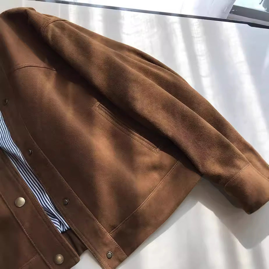 Damska Fashionable i codzienna Suede kurtka Lumaza