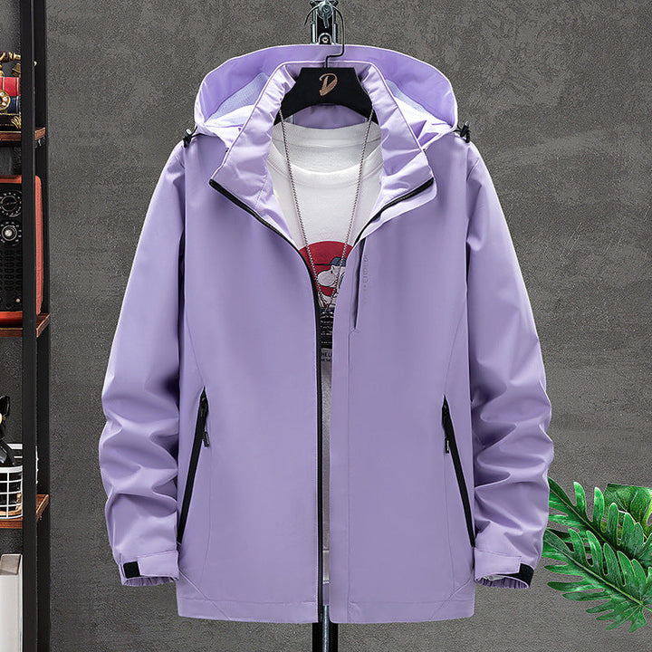 Męska lekka kurtka softshell outdoorowy z kapturem, Wwd i Water Repellent Surface