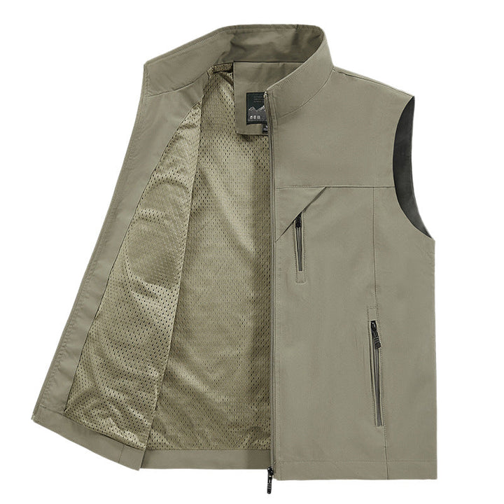 Męska oddychająca softshell outdoorowy kamizelka z Mesh wner Lwwg i zamkiem kieszeniami