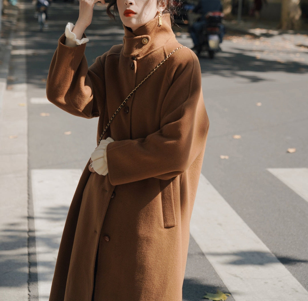 Damska Fashionable oversize Wool kurtka Lumaza