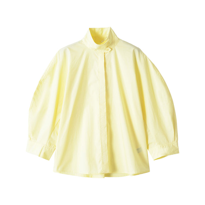 Damska oversize krótka kurtka z ze stójką i Wide Raglan rękawami Lumaza