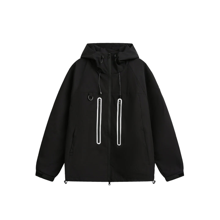 Damska Wodoodporny Parka Kurtka z Kaptur i Uszczelnione Zippers