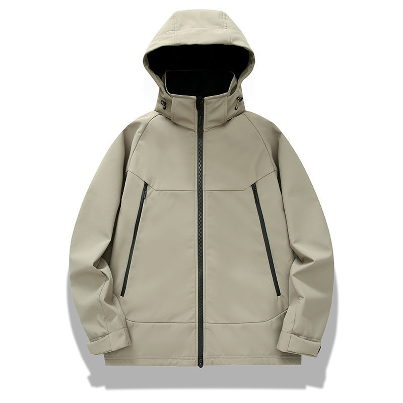 Męski technical kurtka softshell z kaptur, welded szwy i ergonomic raglan rękawy