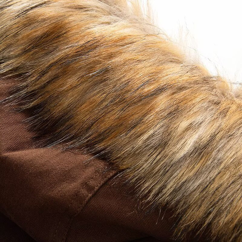 Damska pikowana Parka kurtka z Teddy Lining i Faux Fur Hood Lumaza