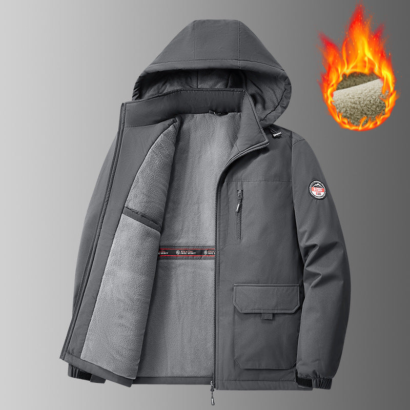 Męska Wwd i Water Resistant kapturemed parka z miękki fleece Lwwg i Multi-Functional kieszeniami