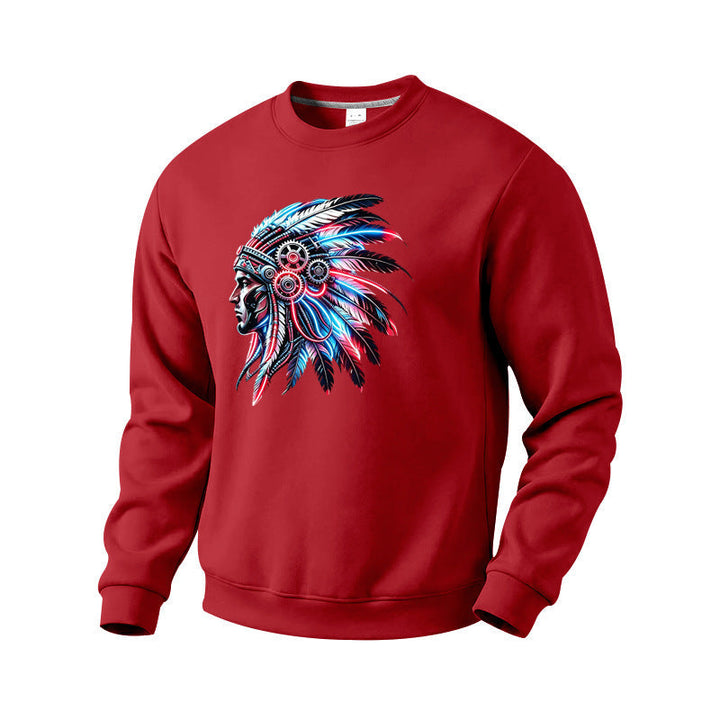 Męska bluza z detailed feather decoration print