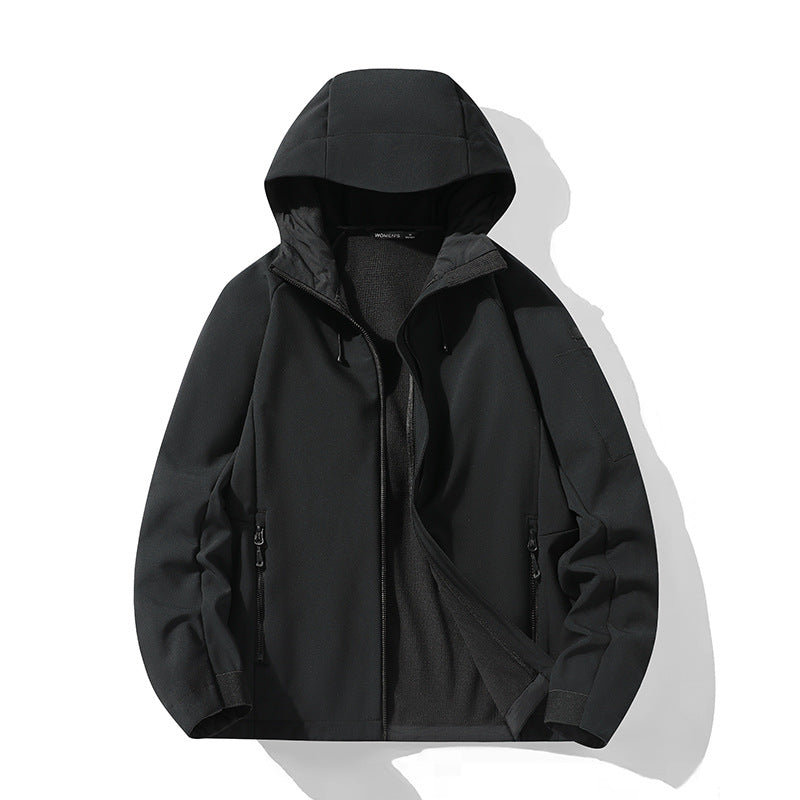 Damska softshellowa kurtka z kapturem i polarowa lining, windproof wodoodporna Lumaza