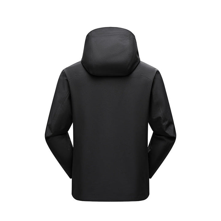 Męski Minimalistic technical three-layer kurtka softshell z sealed szwy i wodoodporny przód zamek