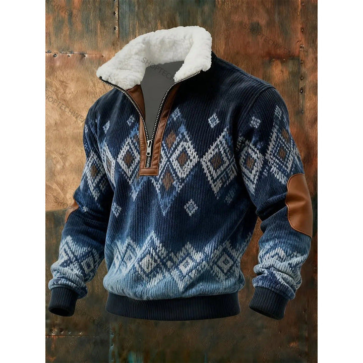 Męska Miejski Polar Pulower z Tree Motif