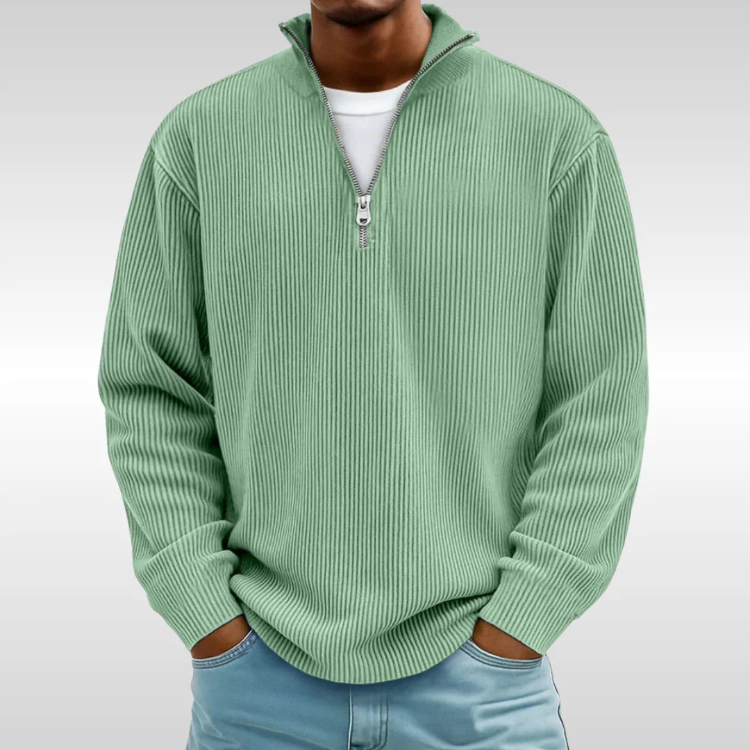 Męska Moda Zamek Sweter