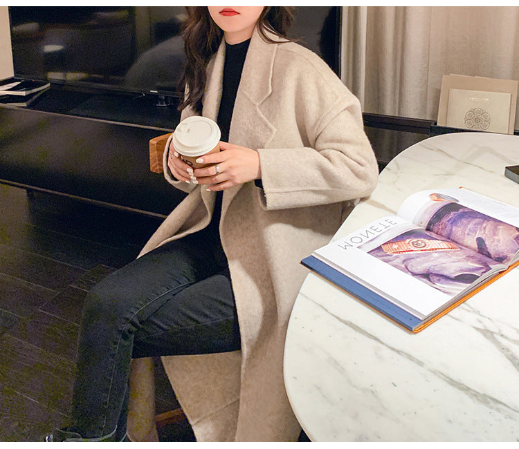 Damska elegancka i codzienna oversize Wool kurtka Drune