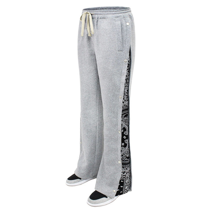 Męska sweatpants z boczny nap listwa i bandana boczny wpuszczany