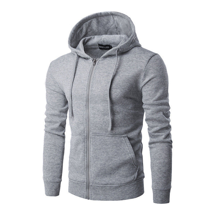 Męska Nano Slim-Krój Bluza z kapturem Sweat Kurtka z central zamek, dwuwarstwowa kaptur i praktyczne kieszenie boczne