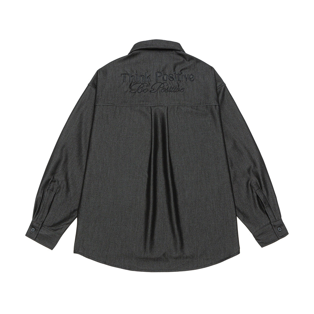 Męska koszula wierzchnia made heavy twill quality z ukryty listwa i kieszeniami na piersi